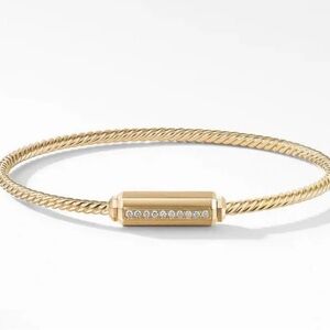 David Yurman 18K Yellow Gold and Diamond Braceket